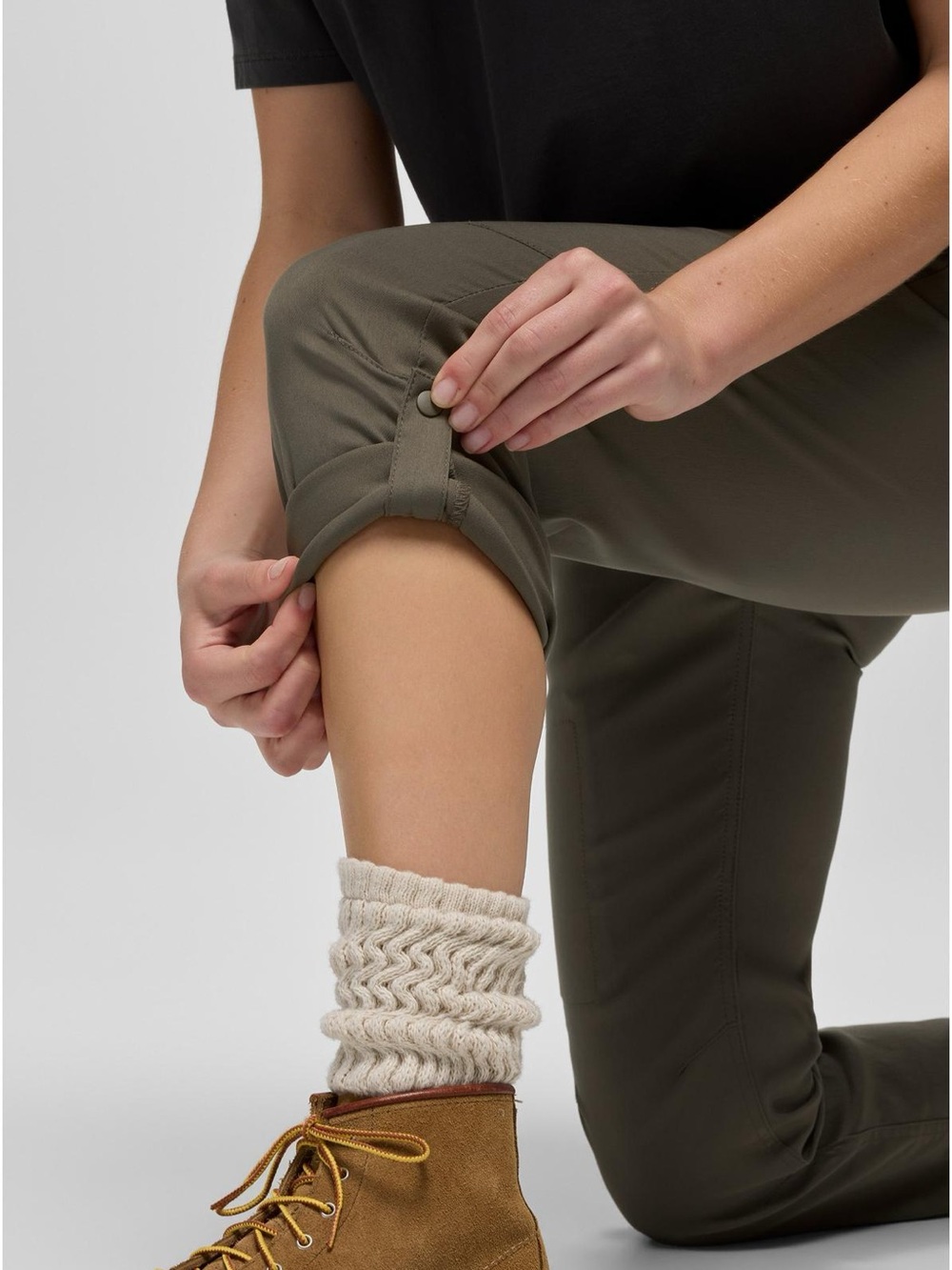 prAna Halle Hiking Pants Brown Stretch Zion Mid-Rise Roll-Up Straight Leg 16 - Picture 13 of 13